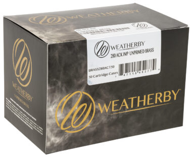Weatherby BRASS280ACT50 Unprimed Cases 280ACKLEY Rifle Brass 50/Box