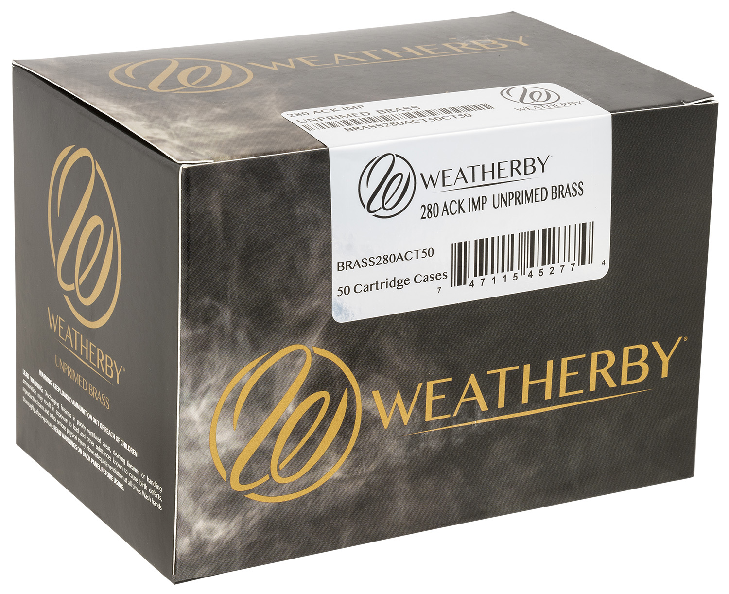 Weatherby BRASS280ACT50 Unprimed Cases 280ACKLEY Rifle Brass 50/Box