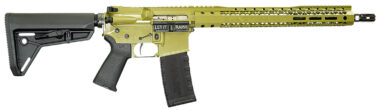 Black Rain Ordnance BROSSPBG Spec 15+ SSP 5.56x45mm NATO 30+1 16", Bazooka Green, 15" Slim M-LOK, Magpul Grip/Carbine Stock