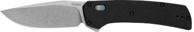 Kershaw 2047 Layup 3.40" Folding Drop Point Plain Stonewashed D2 Steel Blade, Black GFN Handle