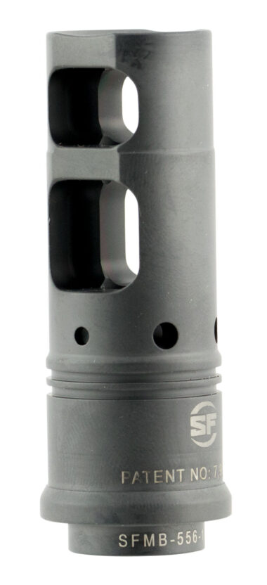 SureFire SFMB3383424 SOCOM Muzzle Brake Black DLC Stainless Steel with 3/4"-24 tpi Threads & 2.60" OAL for 338 Cal AR-Platform
