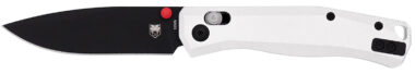 CobraTec Knives CTRGTSIL Regent  EDC 3.25" Flip Open Plain Black TiCN S35VN Blade, 4.25" Silver Aluminum Handle