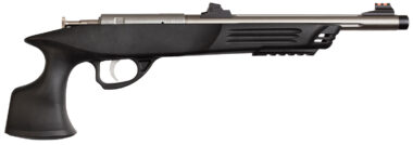 Crickett KSA796 Hunter Adult 22 WMR 1rd 9" Threaded Single Shot Stainless Barrel, Black Synthetic Grips
