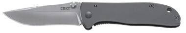 CRKT 6450S Drifter  EDC 2.88" Folding Drop Point Plain Satin 8Cr14MoV SS Blade, Silver Stainless Steel Handle