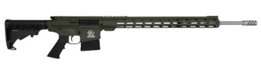 Great Lakes Firearms GL10243SSODG GLFA  243 Win 5+1 24" Stainless Threaded Barrel, OD Green Cerakote Picatinny Rail Aluminum Receiver, Adjustable Black Synthetic Stock, Mil-spec Polymer Grip