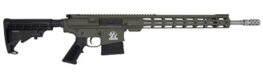 Great Lakes Firearms GL10308SSODG GLFA  308 Win 10+1 18" Stainless Threaded Barrel, OD Green Cerakote Picatinny Rail Aluminum Receiver, 6 Position Mil-Spec Black Synthetic Stock, Mil-spec Polymer Grip