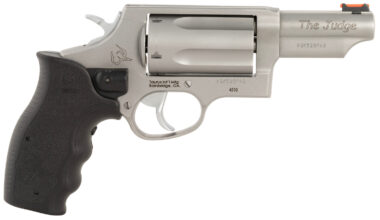 Taurus 2-441039TVL Judge w/Laser Compact 45 Colt (Long Colt)/410 Bore 2.50" Chamber 5rd 3" Stainless Steel Barrel, Cylinder & Stainless Steel Frame, Viridian Laser, Transfer Bar Safety