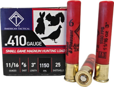 ATI ATIAC41036 Target Load  410Gauge 3" 11/16oz 6Shot 25 Per Box/10 Case