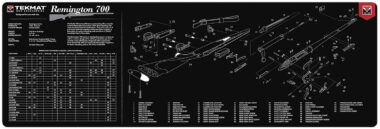 TekMat TEKR36REM700 Remington 700 Cleaning Mat Black/White Rubber 12"x36" Remington 700 Parts Diagram