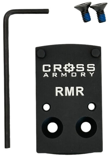 Cross Armory CRRMADAPTER  Adapter Plate Black Oxide Aluminum Compatible w/ RMR Optics