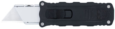 CobraTec Knives CTOTFUKSBBLK Utility  OTF Aluminum Blade, 3.38" Black Anodized Aluminum Handle