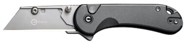Civivi Knives C23039B-4 Elementum Utility All Purpose Utility Plain 6Cr13 Stainless Steel Blade, Gray Aluminum Handle, 3 Blades & Pouch