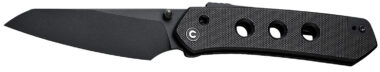 Civivi Knives C22036-1 Vision FG  3.54" Folding Tanto Plain Black Nitro-V Steel Blade, Black Textured G10 Handle