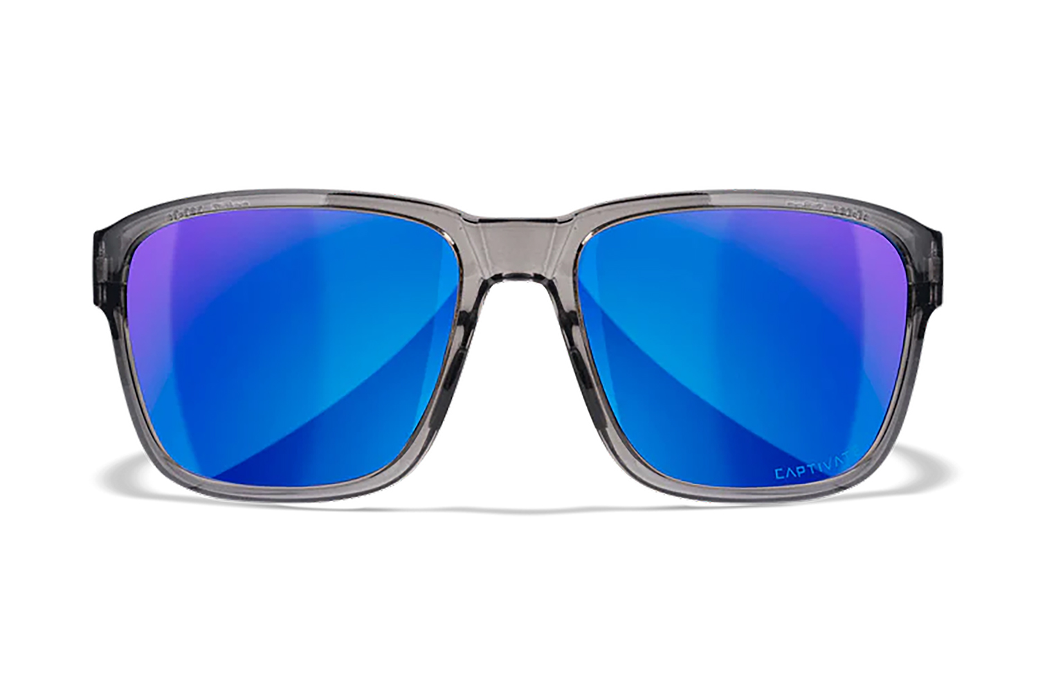 Wiley X AC6TRK09 Trek M/L Blue Mirror Lens Polycarbonate Gloss Crystal Dark Gray Frame