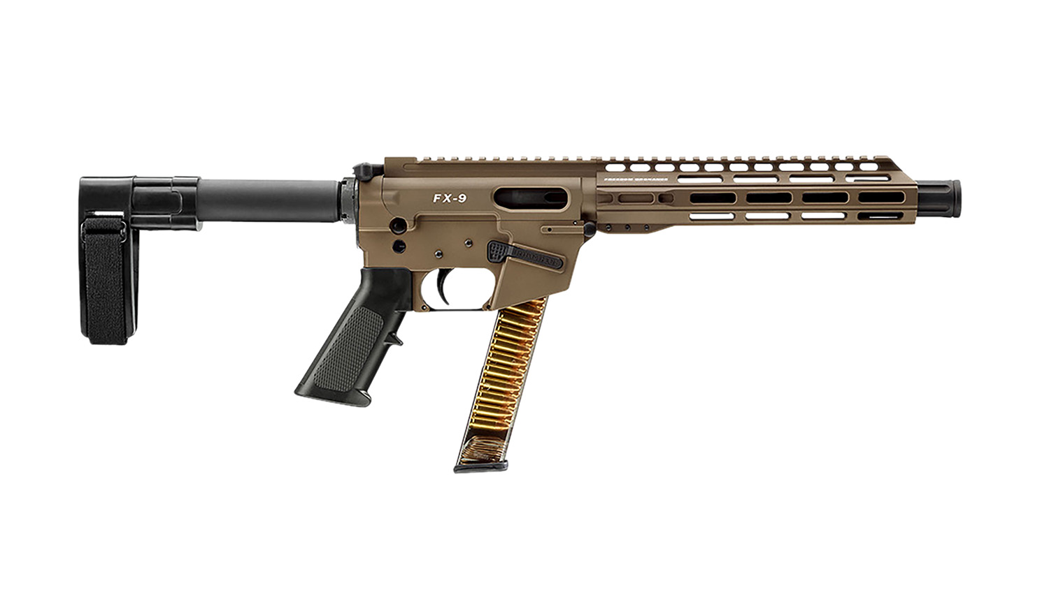 FREEDOM ORDNANCE FX9P10SBM-FDE FX9P 9mm Luger 10" Flat Dark Earth