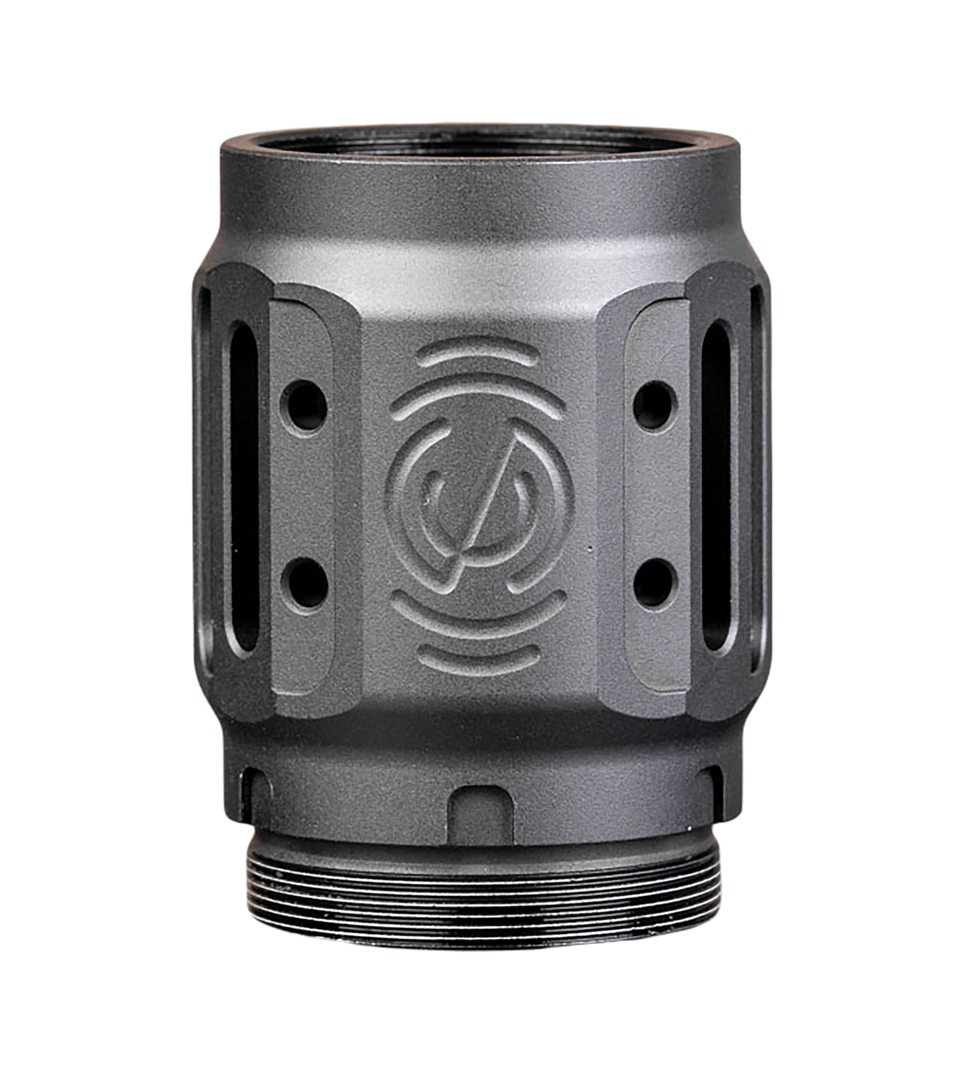 SilencerCo AC5451 Charlie MAAD Brake 2.0 Black Anodized Aluminum 2.23" OAL 1.68" Diameter