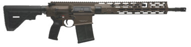 HK 81001206 MR762 A4 7.62x51mm 10+1 16.50" Black Threaded Barrel, Patriot Brown Picatinny Rail Receiver, M-LOK Handguard, 6 Position Black Synthetic Stock, Black Finger Grooved Grip, Ambidextrous