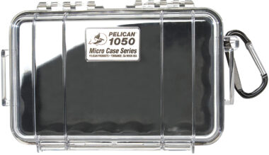 Pelican 1050025100 Micro Case Black/Clear Polycarbonate 7.99" Long