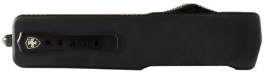 Templar Knife MZBR321 Premium Weighted  Slim 3.16" OTF Drop Point Plain Black Oxide Stonewashed Powder Coated D2 Steel Blade, 4.93" Black Aluminum/Rubber Handle