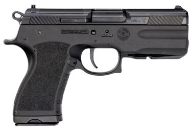 FK Brno US TMTPSDC PSD Compact Frame 7.5 FK 14+1 4.30" Black Nitride Tilting Steel Barrel, Dark Gray Nitride Steel Optic Cut/Serrated Slide, Black Polymer Frame w/Accessory Rail, Textured Grip