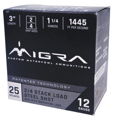 Migra Ammunitions M12SS24 Staxd  12Gauge 3" 1 1/4oz 2/4 Shot 25 Per Box/10 Case