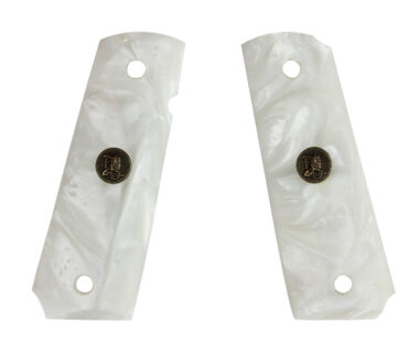 Pachmayr 62001 Custom Grip White Simulated Pearl Panels for 1911 with Ambidextrous Safety