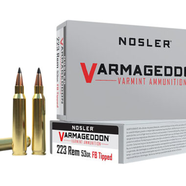 Nosler 65139 Varmageddon  223Rem 53gr Flat Base Tipped 20 Per Box/20 Case