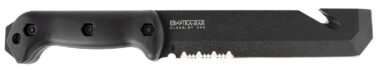 Ka-Bar BK3 Becker Tac Tool 7" Fixed Chisel w/Wire Cutter Part Serrated Black 1095 Cro-Van Blade, Black Ultramid Handle, Includes Sheath
