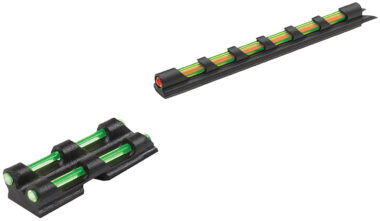 Truglo TG94D Gobble-Dot  Universal Shotgun Green/Red Fiber Optic Green Fiber Optic Black