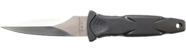Smith & Wesson Knives SWHRT3 H.R.T. 3.50" Fixed Spear Point Plain Black TPR Handle Includes Sheath 7.5" OAL