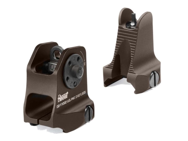 DANIEL DEFENSE FRONT/REAR SIGHT COMBO BROWN