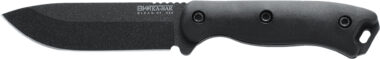 Ka-Bar BK16 Becker  4.38" Fixed Drop Point Plain Black 1095 Cro-Van Blade, Black Ultramid Handle, Includes Sheath
