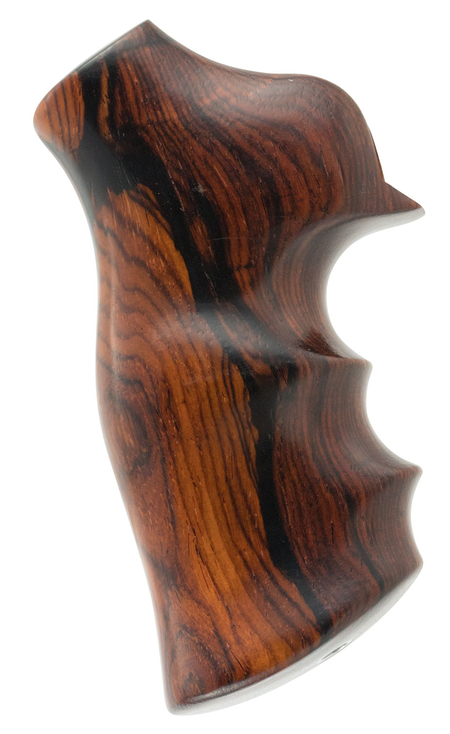 Hogue 80800 Fancy Hardwood Brown Cocobolo Hardwood with Finger Grooves for Ruger GP100, Super Redhawk