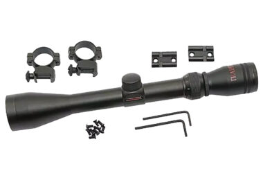 Traditions A1171 Muzzleloader Scope Pack 3-9x 40mm Duplex Reticle Matte Black Includes Medium Rings & 2 Piece Base