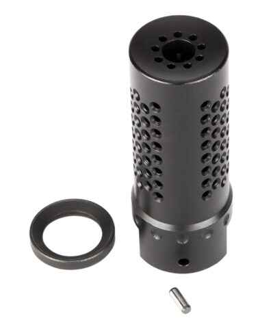 Spikes Tactical SBV1017 Dynacomp Extreme Muzzle Brake Black Nitride 416R Stainless Steel with 1/2"-28 tpi Threads & 2.25" OAL for 5.56x45mm NATO