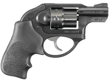 RUGER LCR 22LR BL/HOGUE GRP 8RD DAO