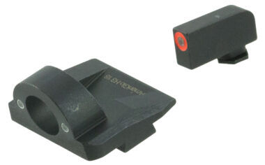 AmeriGlo GL5225 Ghost Ring Sight Set for Glock  Green Tritium Orange Outline Front Sight-Green Tritium Rear Sight