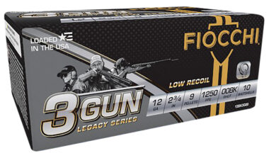 Fiocchi 12BK3G00 3-Gun Match Legacy Series 12Gauge 2.75" 9Pellets 00Buck Shot 10 Per Box/25 Case