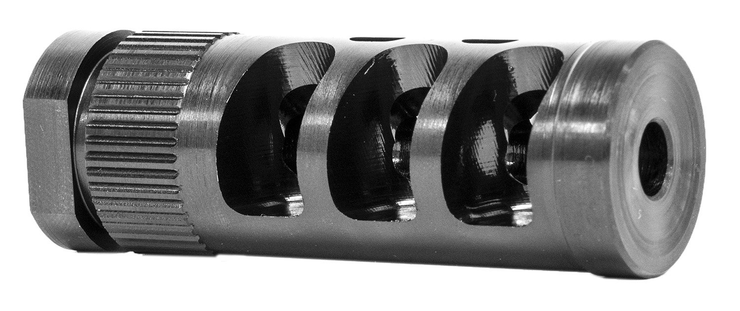 GrovTec US Inc GTHM315 G-Comp Muzzle Compensator Black Nitride Steel with 1/2"-28 tpi Threads for 223 Cal