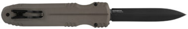 S.O.G SOG15610257 Pentagon  3.79" OTF Spear Point Plain Black TiNi Cryo CPM S35VN Steel Blade, Flat Dark Earth Aluminum Handle