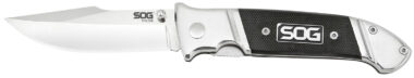S.O.G SOG-FF38-CP Fielder  3.30" Folding Clip Point Plain Satin 7Cr17MoV SS Blade Black G10 Handle Includes Belt Clip