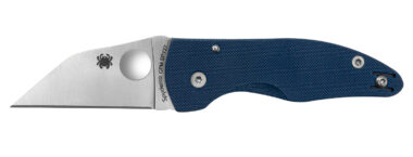 Spyderco C264GPCBL MicroJimbo  2.45" Folding Wharncliffe Plain Satin CPM SPY27 SS Blade, Cobalt Blue G10 Handle
