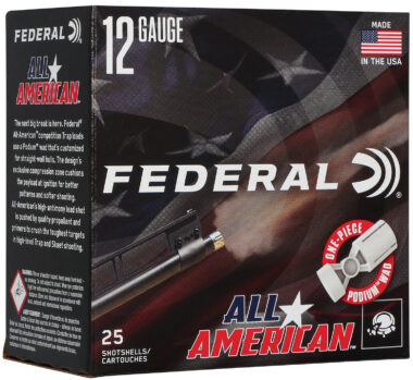 Federal FAA12L75 All-American 12Gauge 2.75" 1 1/8oz 7.5Shot 25 Per Box/10 Case