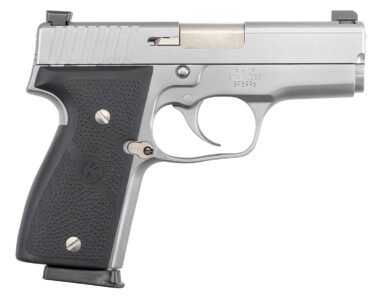 Kahr Arms K9093NA K 9mm Luger Caliber with 3.50" Barrel, 7+1 Capacity, Overall Matte Stainless Steel Finish, Serrated Slide, Textured Wraparound Black Polymer Grip & TruGlo Night Sights
