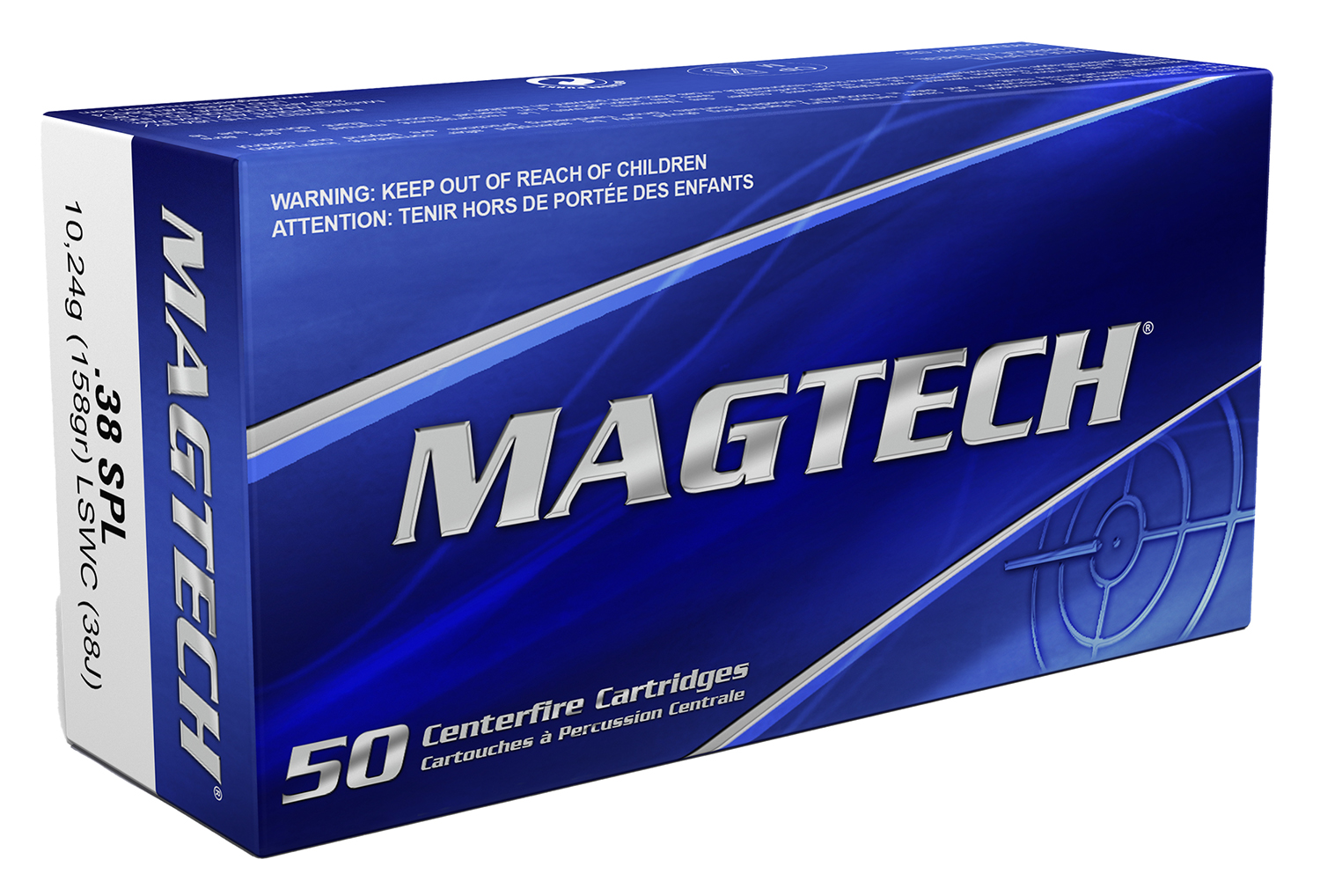 Magtech 38J Range/Training 38Special 158gr Lead Semi Wadcutter 50 Per Box/20 Case