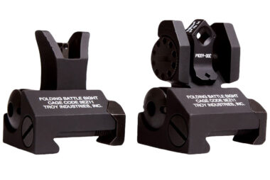 Troy Ind SSIGMCMSTBT01 Tritium Micro BattleSight Set M4 Front & Dioptic Rear Black Hardcoat Anodized