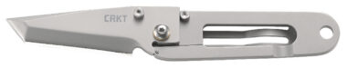 CRKT 5500 K.I.S.S.  2.25" Folding Tanto Plain Bead Blasted 3Cr13MoV SS Blade/Bead Blasted Stainless Steel Handle Includes Pocket Clip