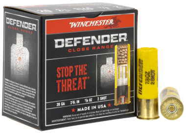 Winchester Ammo S202PD25 Defender  20Gauge 2.75" 7/8oz 2Shot 25 Per Box/10 Case