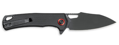 CobraTec Knives CTWOLVERINEGRN Wolverine  3.13" OTF Drop Point Plain Black TiCN D2 Steel Blade, 4.25" Black Textured G10 Handle
