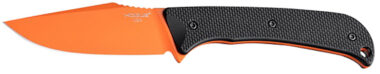 Hogue 35864 Extrak 3.30" Fixed Clip Point Plain Blaze Orange Cerakote CPM M4 Tool Steel Blade, Black Textured G10 Scales Handle